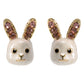 Madeline Love White Enamel Easter Bunny Stud Earrings - desc