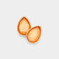 Madeline Love Orange Teardrop Stone Stud Earrings