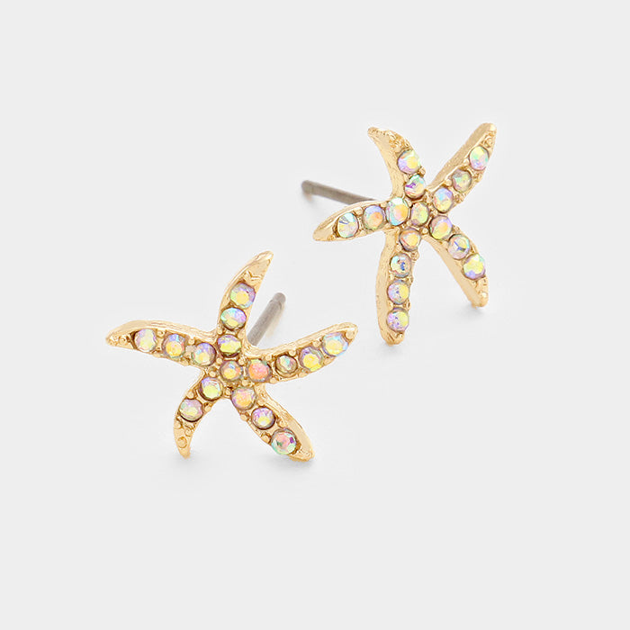 AB Starfish Stud Earrings