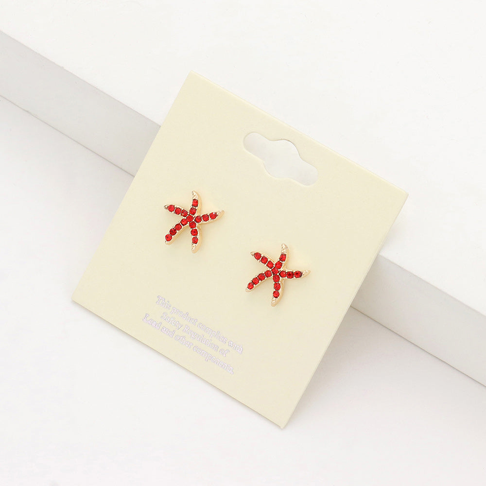 Siam Starfish Stud Earrings