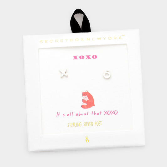 Secret Box_Metal XO Message Stud Earrings