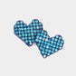 Madeline Love Blue Crystal Pave Heart Stud Earrings