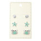 Madeline Love Silver, Turquoise 3Pairs - Ocean Theme Sand Dollar Starfish Crab Stud Earring Set - Earrings - desc