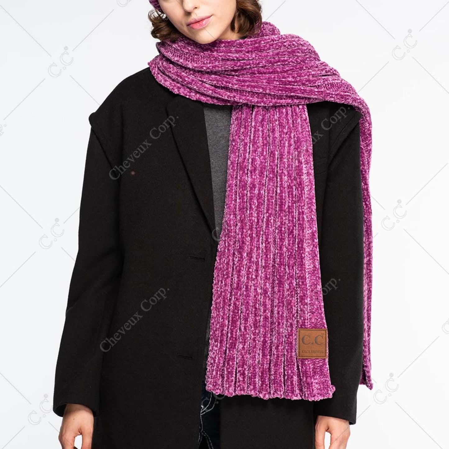 C.C Ribbed Chenille Scarf