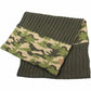 C.C Ribbed Knit Scarf With Camouflage