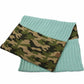 C.C Ribbed Knit Scarf With Camouflage