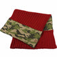 C.C Ribbed Knit Scarf With Camouflage