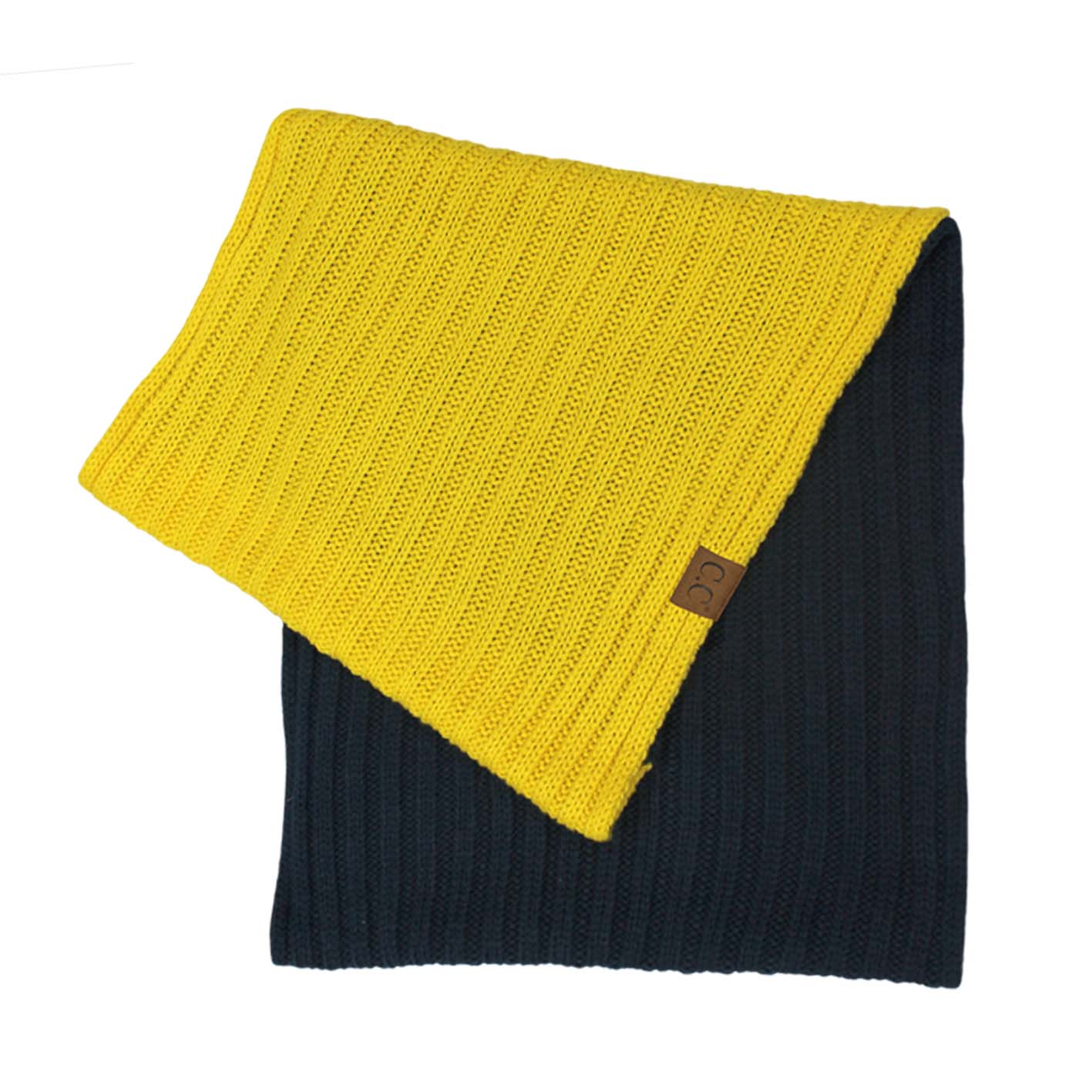 C.C Team Color Two Tone Ribbed Infinity Scarf