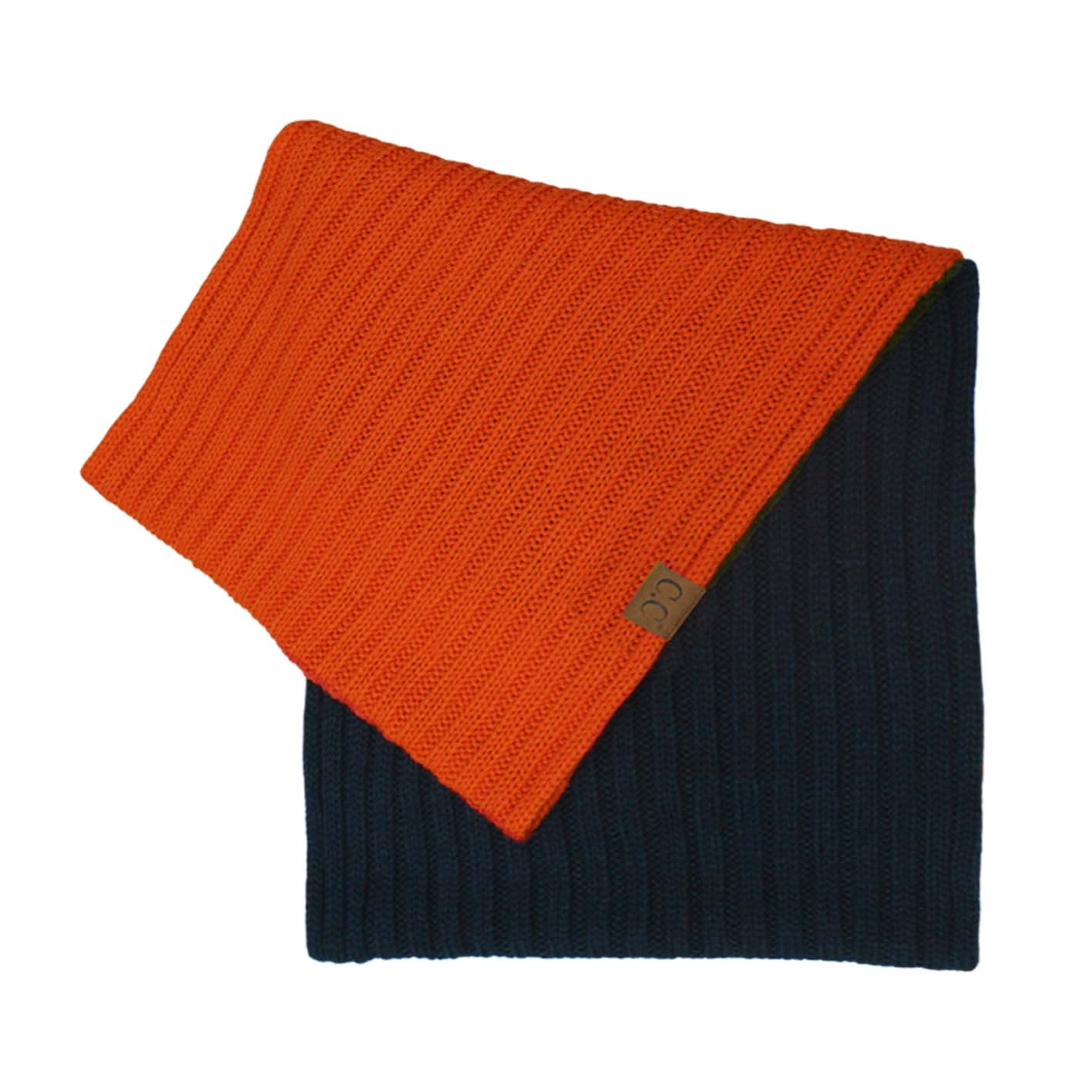 C.C Team Color Two Tone Ribbed Infinity Scarf