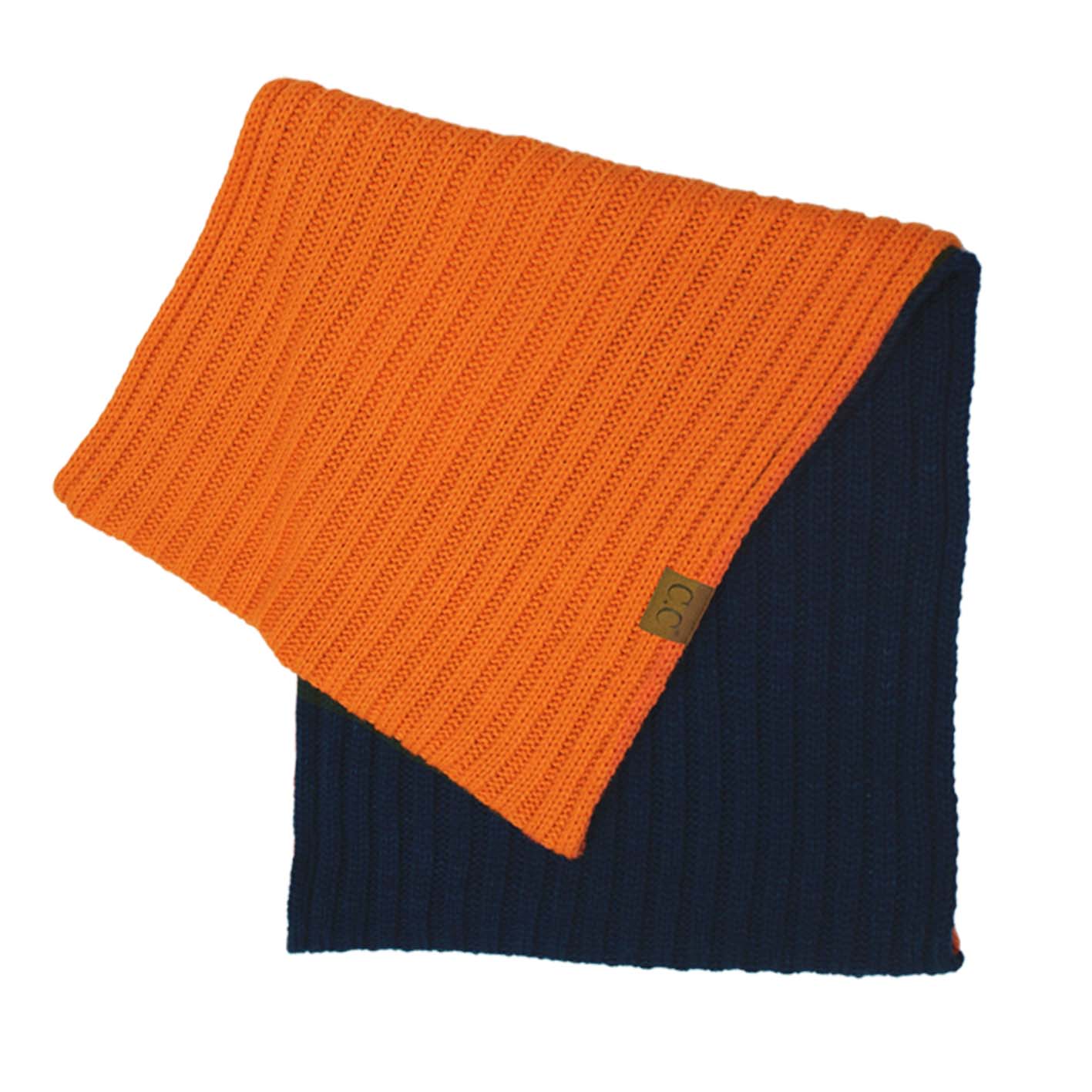 C.C Team Color Two Tone Ribbed Infinity Scarf