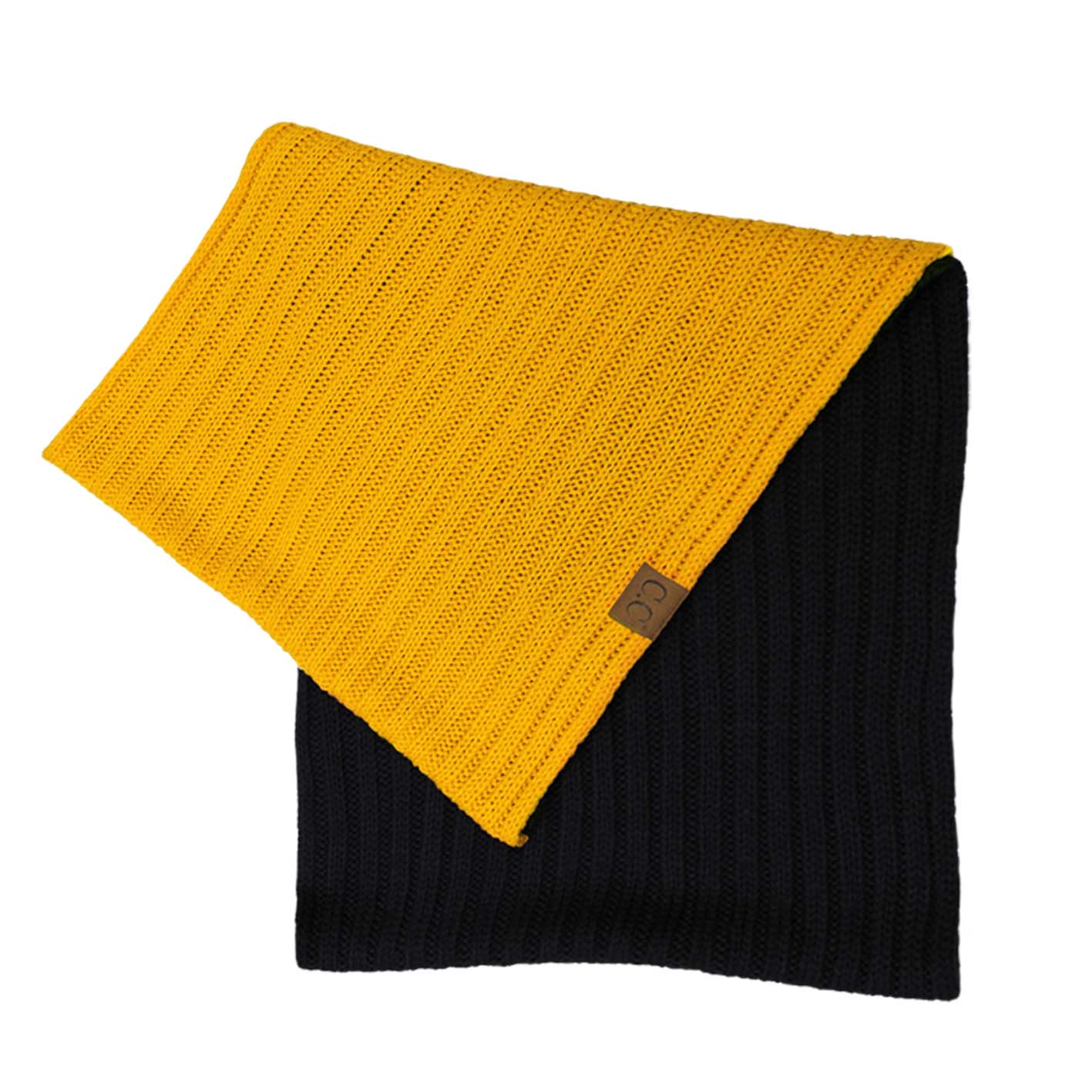 C.C Team Color Two Tone Ribbed Infinity Scarf
