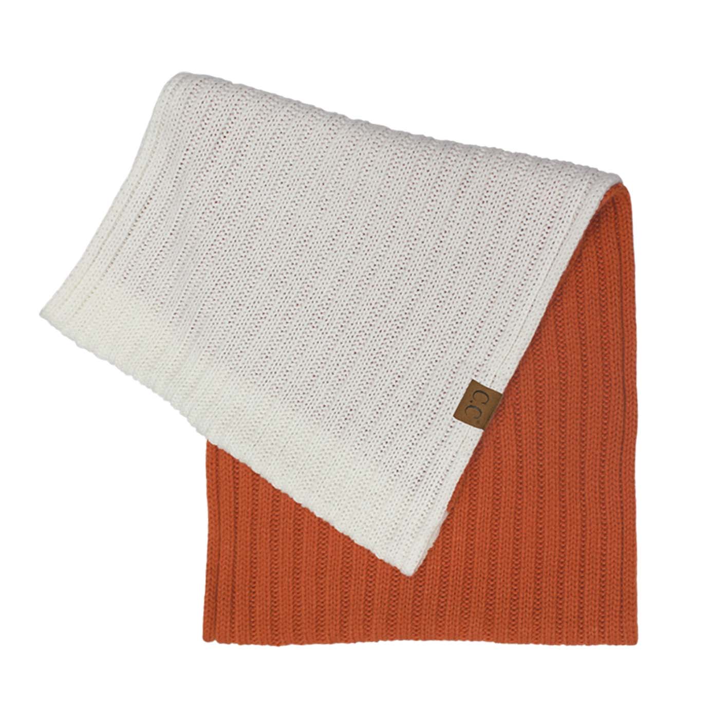 C.C Team Color Two Tone Ribbed Infinity Scarf