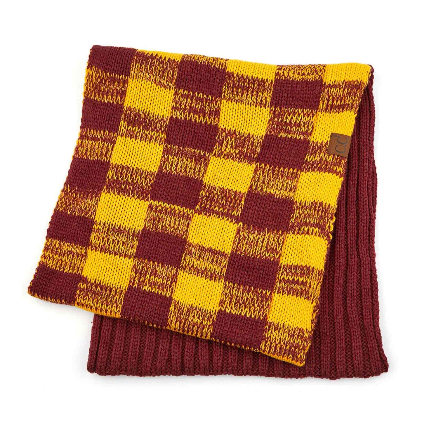 C.C Buffalo Check Pattern Infinity Scarf