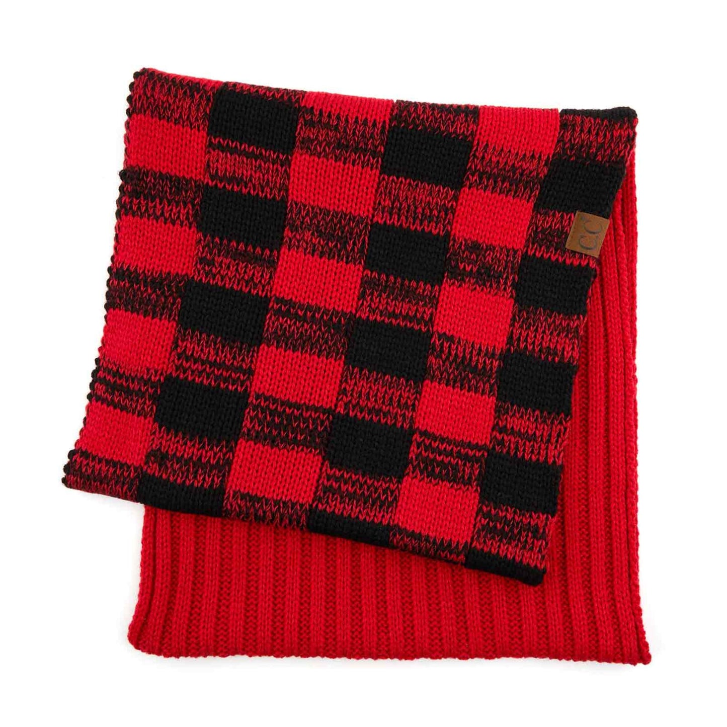 C.C Buffalo Check Pattern Infinity Scarf