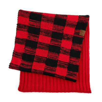 C.C Buffalo Check Pattern Infinity Scarf