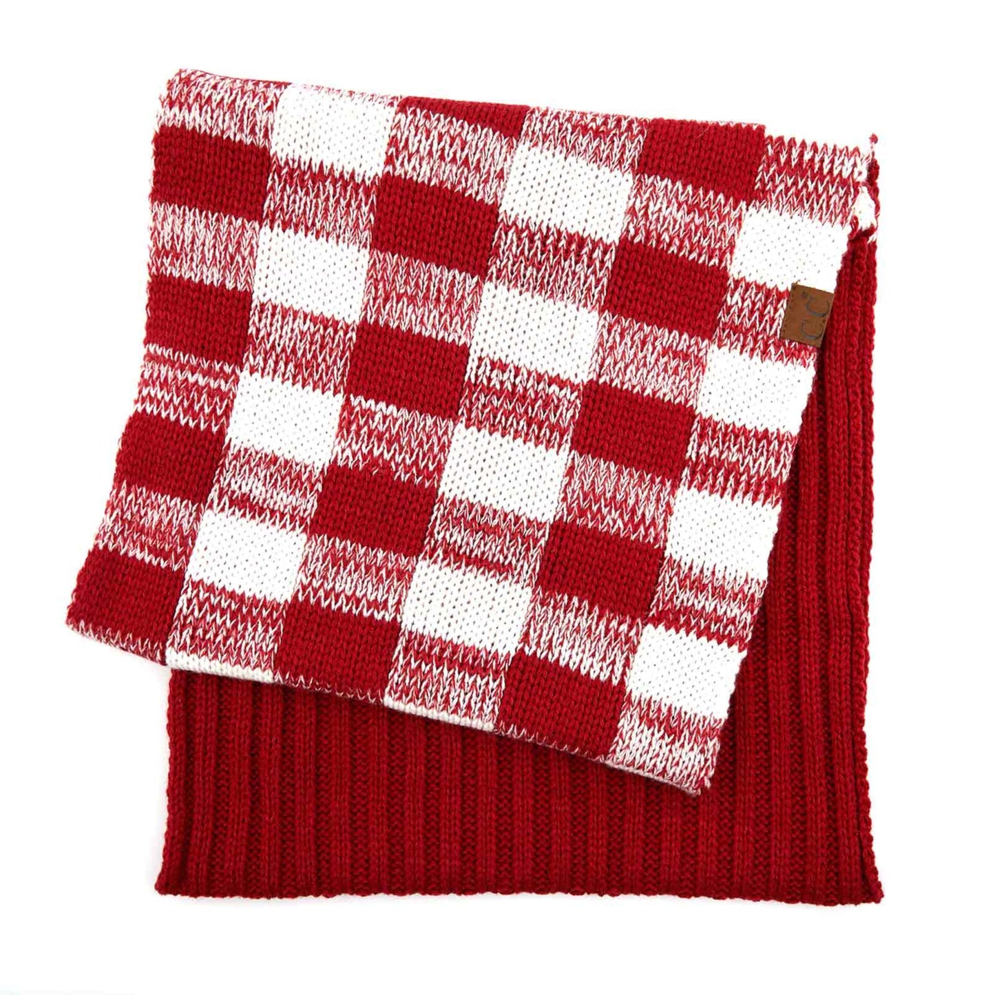 C.C Buffalo Check Pattern Infinity Scarf