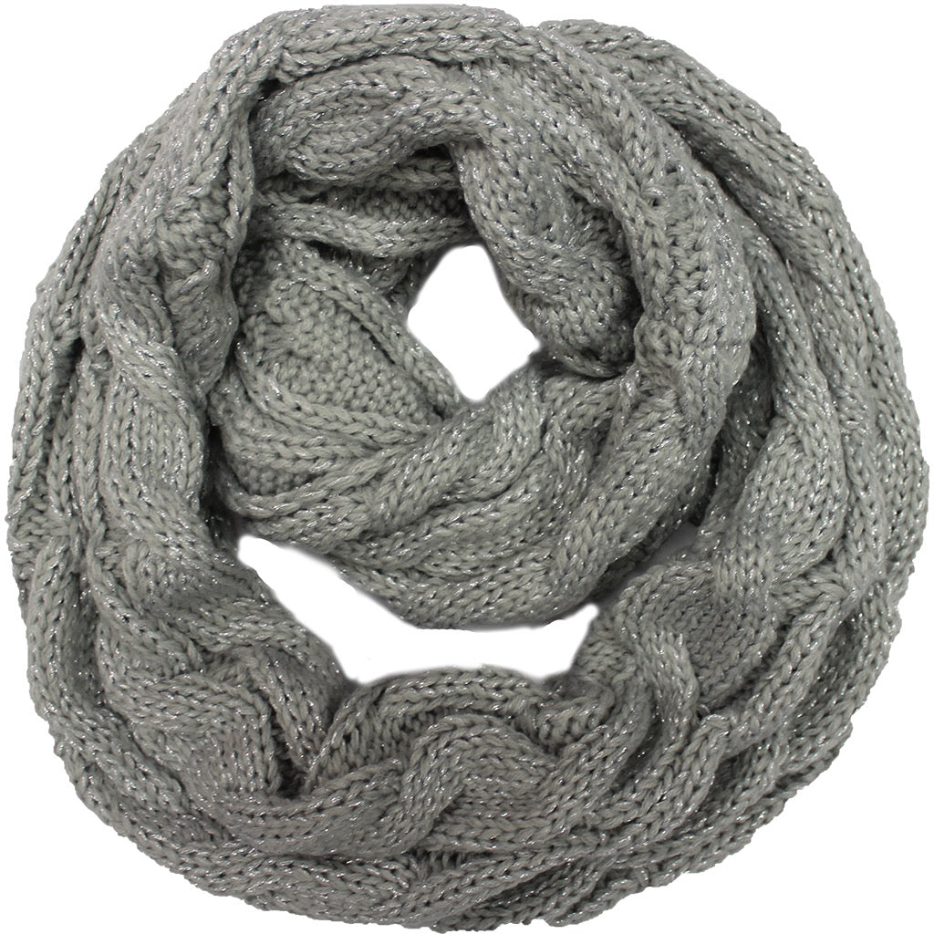 C.C Cable Knit Infinity Scarf