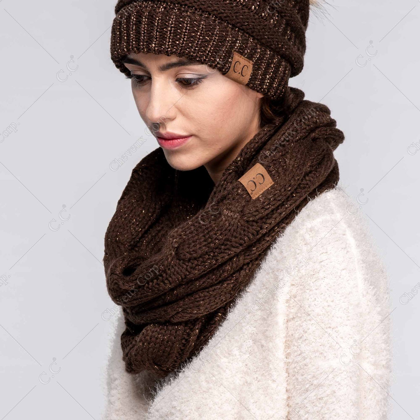 C.C Cable Knit Infinity Scarf