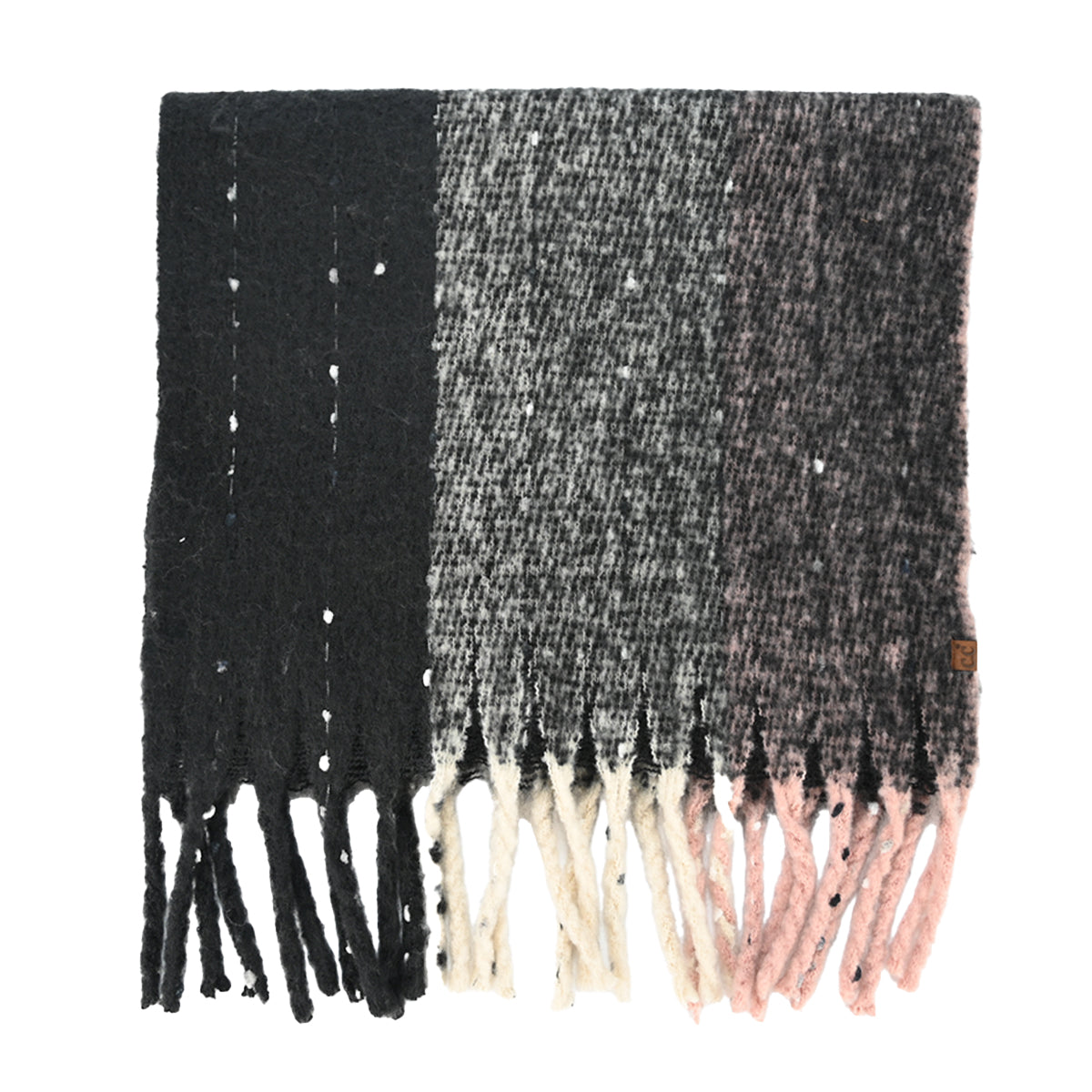 C.C Vertical Multi Color Wide Stripe Woven Scarf
