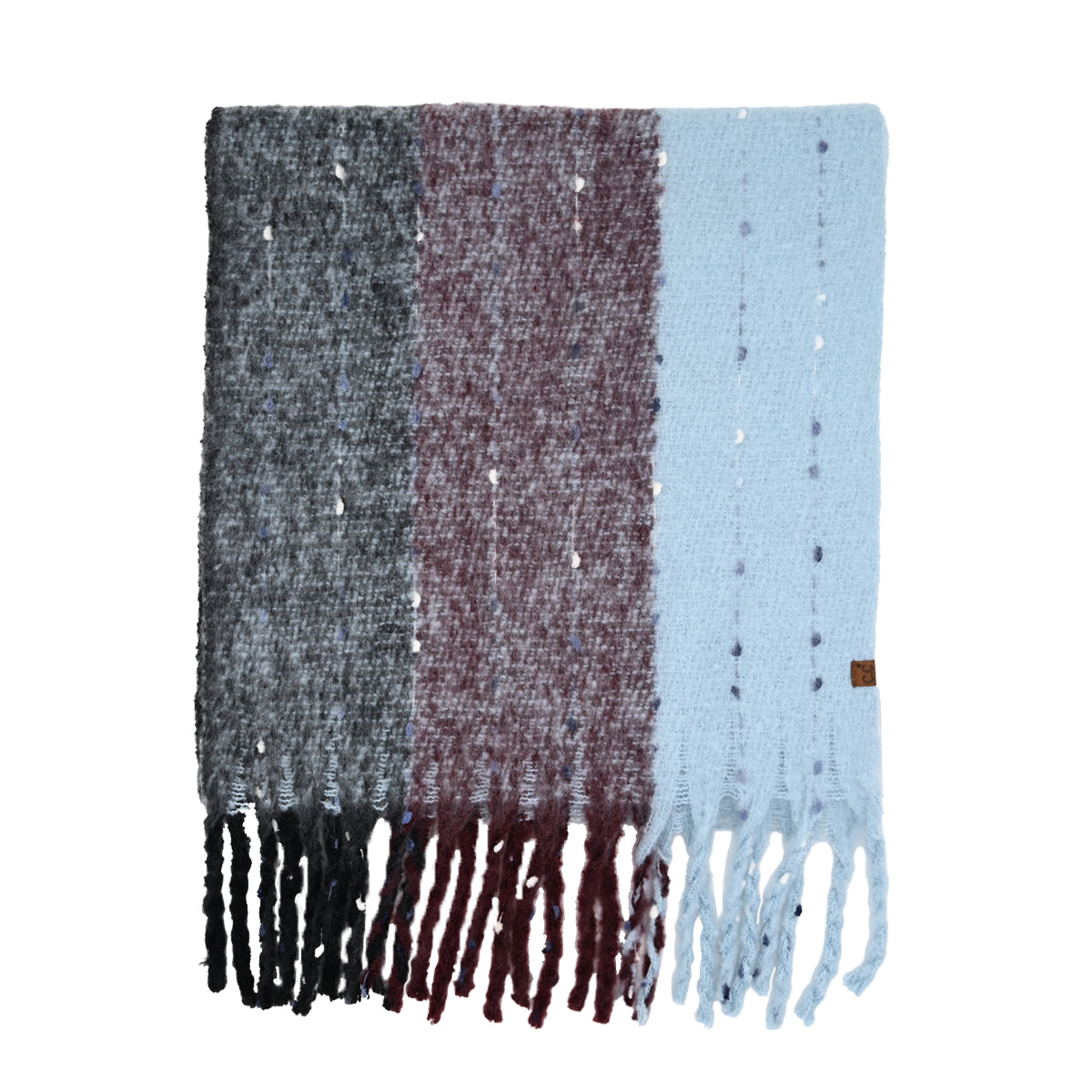 C.C Vertical Multi Color Wide Stripe Woven Scarf