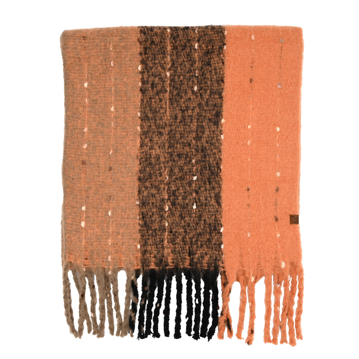 C.C Vertical Multi Color Wide Stripe Woven Scarf