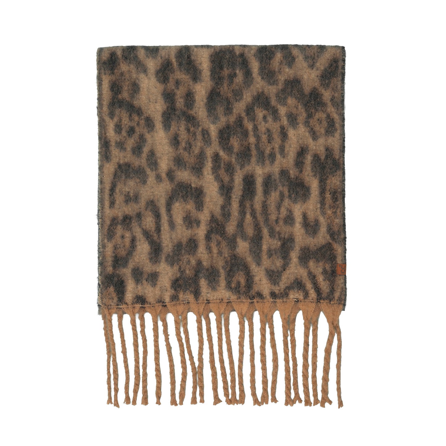 C.C Woven Leopard Print Scarf