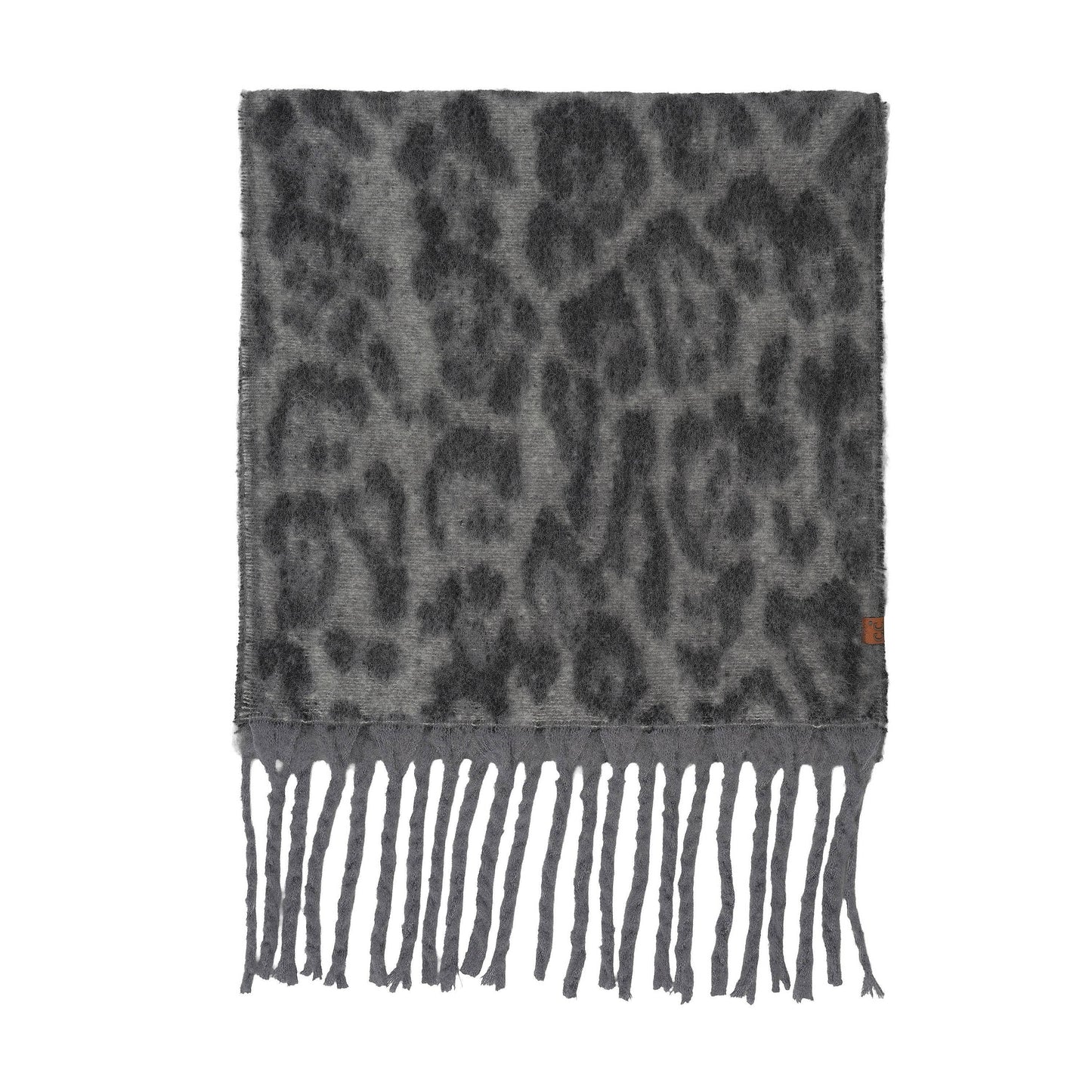 C.C Woven Leopard Print Scarf