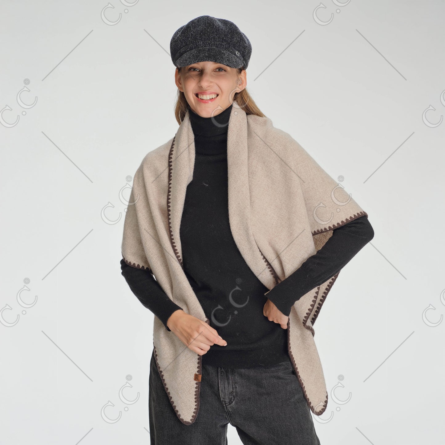 C.C Triangle Blanket Stitch Scarf