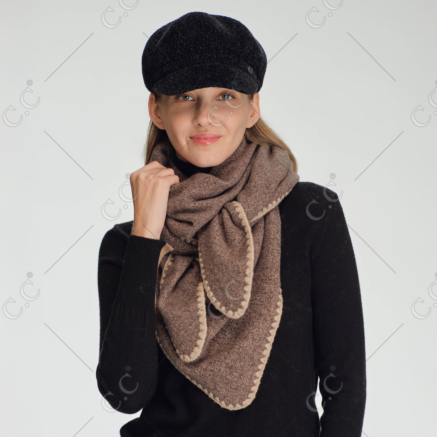 C.C Triangle Blanket Stitch Scarf