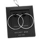 Trendy Secret Box Sterling Silver Dipped Metal Hoop Earrings