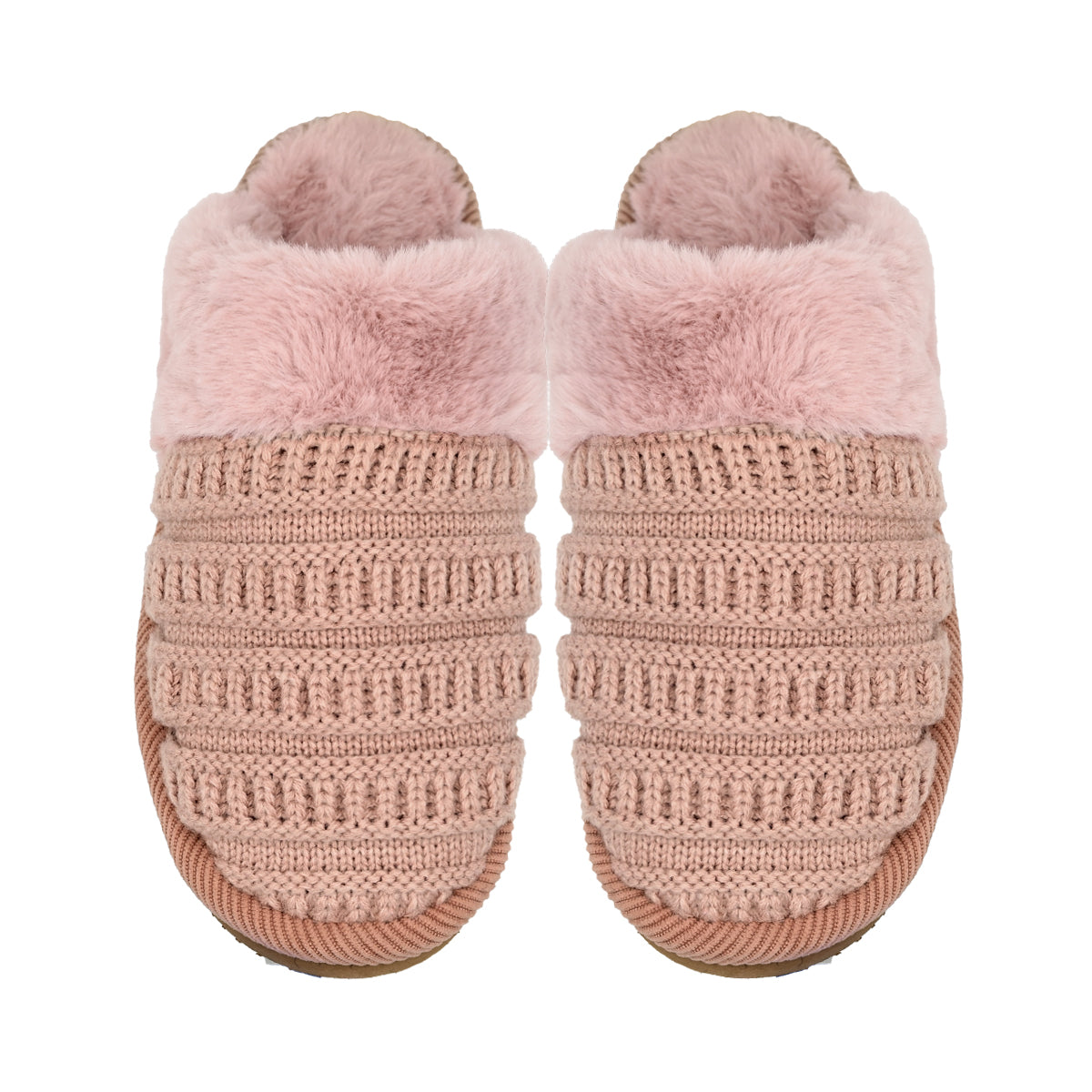 C.C Rib Pattern Knitted Slippers