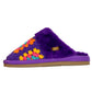 C.C Multi Color Crochet Slippers With The Faux Fur Cuff