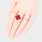 Madeline Love Burgundy 3PCS - Semi Precious Quatrefoil Metal Band Mixed Rings - Hair Accessories - extra