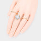 Madeline Love Howlite 3PCS - Semi Precious Quatrefoil Metal Band Mixed Rings - Hair Accessories - extra