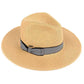 C.C Straw Panama Hat With Stripe Ribbon Band 100% Paper Straw