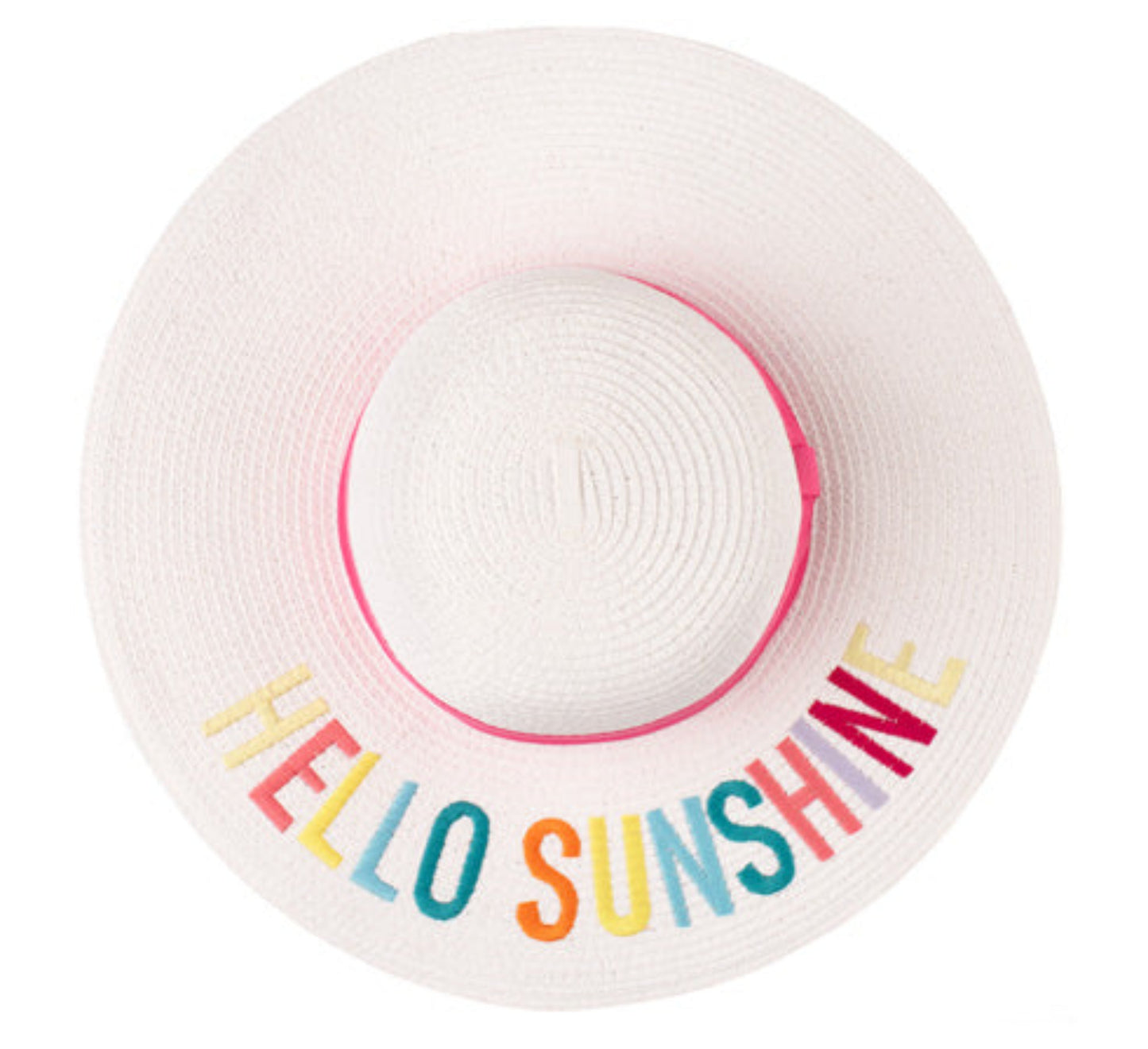 C.C Paper Brim Straw Hat With Lettering And Ribbon Band 100% Paper Straw