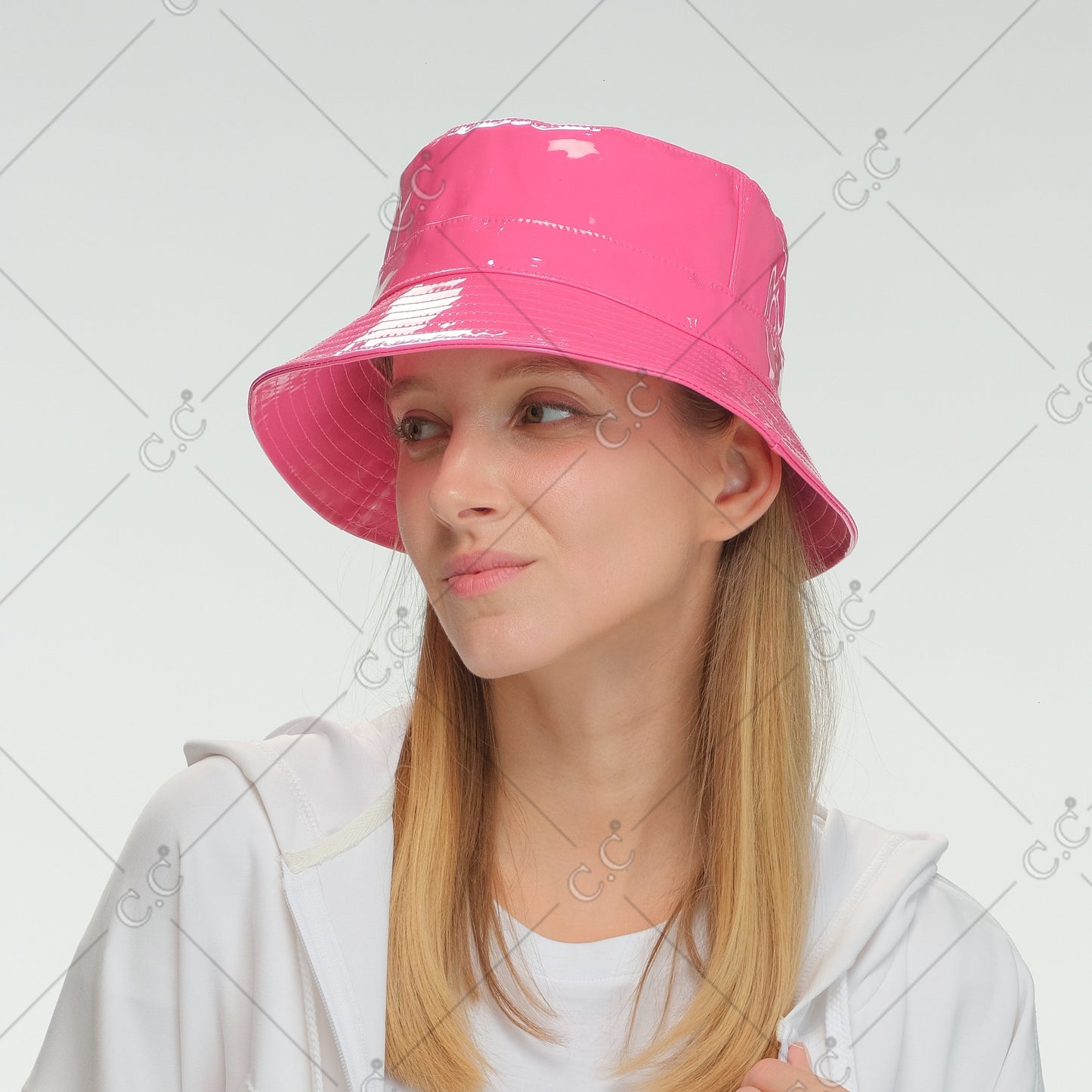 C.C Shiny Rain Bucket Hat 100% Pu