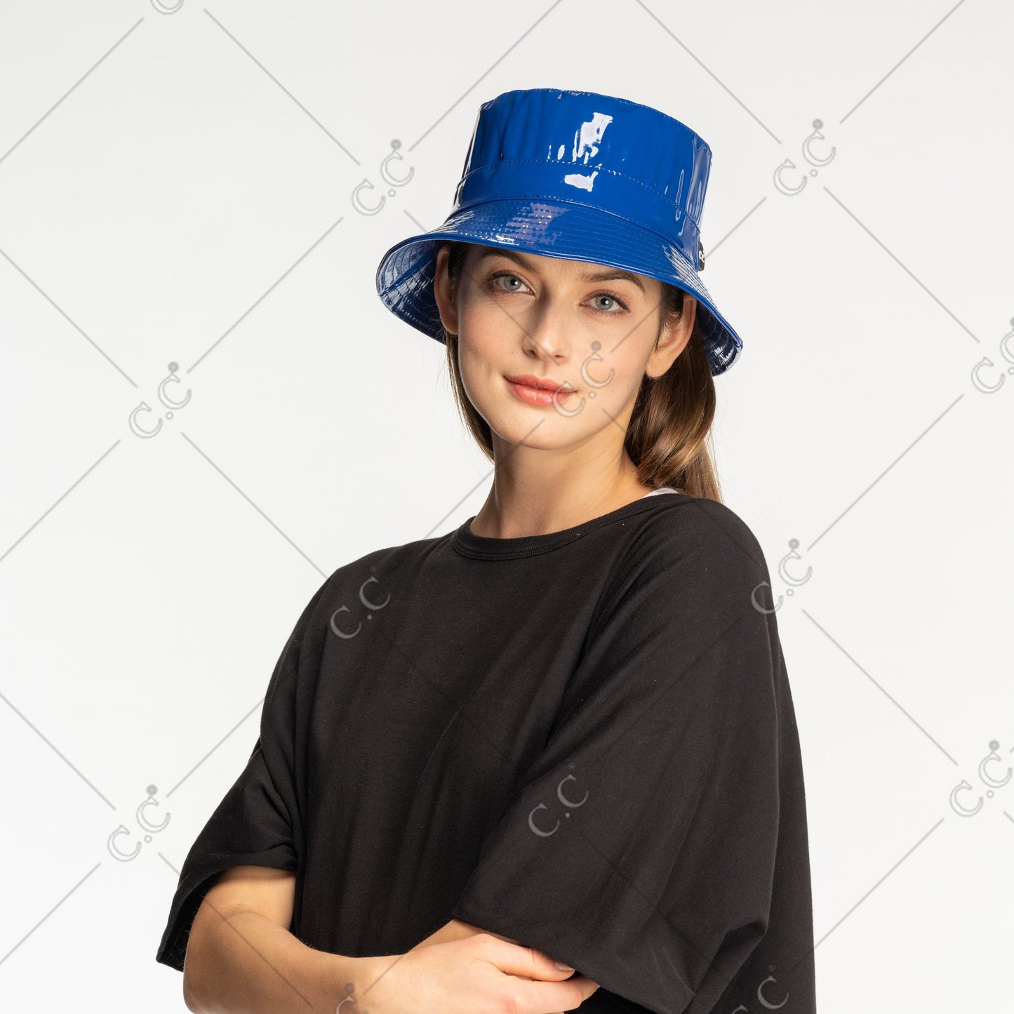 C.C Shiny Rain Bucket Hat 100% Pu