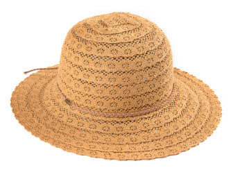 C.C Cotton Straw Brim Hat 100% Cotton