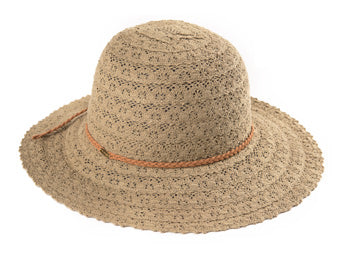 C.C Cotton Straw Brim Hat 100% Cotton