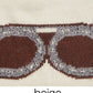 C.C Goggles Pattern Rhinestones Beanie With Real Fur Pom