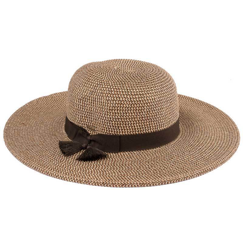 C.C Brim Hat With Tassel Band 88% Paper Straw 12% Polyester