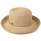 C.C Fold-Up Straw Hat With Decorative String 88% Paper Straw 12% Polyester