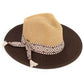 C.C Straw Panama Hat With Aztec Band 80% Paper Straw 20% Polyester