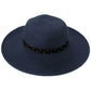 C.C Straw Brim Hat With Faux Suede Accented With A Studded Band 88% Paper Straw 12% Polyester