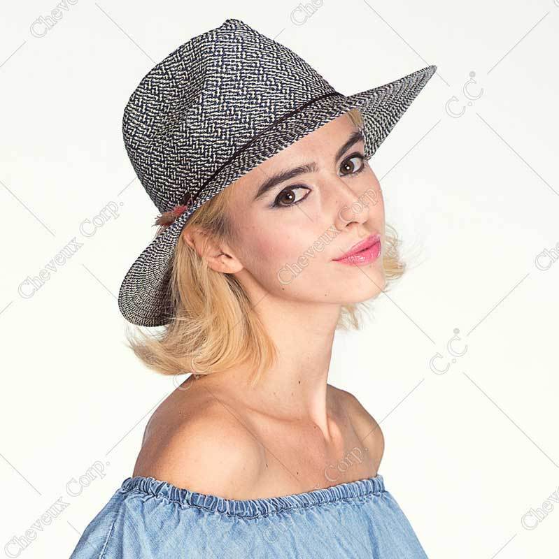 C.C Straw Panama Hat With Multi Color Tassel Band 80% Paper Straw 20% Polyester
