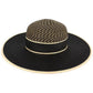 C.C Two Tone Brim Hat 80% Paper Straw 20% Polyester