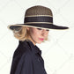C.C Two Tone Brim Hat 80% Paper Straw 20% Polyester