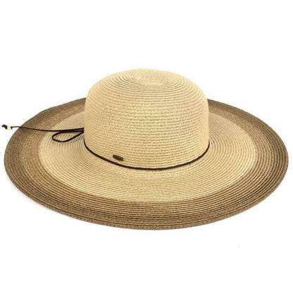 C.C Ombre Brim Hat 80% Paper Straw 20% Polyester
