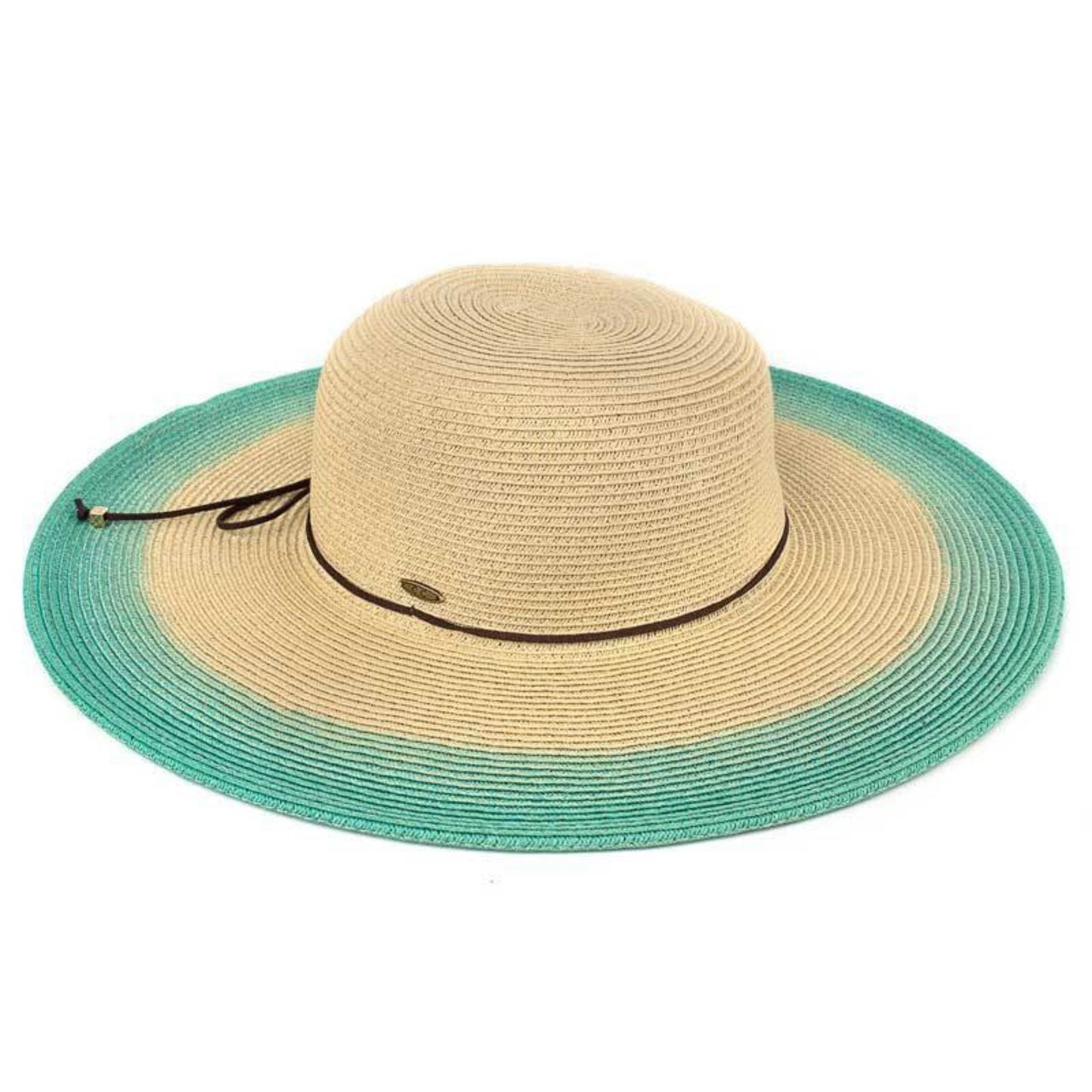 C.C Ombre Brim Hat 80% Paper Straw 20% Polyester